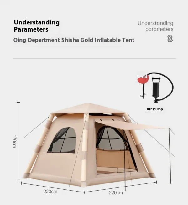 🏕️ خيمة "Lohascamping" الهوائية الكبيرة للعائلة والمغامرات! 🌟