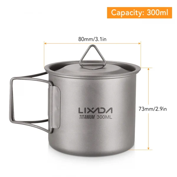 ☕️ كأس التيتانيوم الفاخر من "Lixada" للأنشطة الخارجية! 🌟