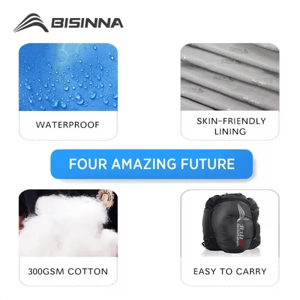 🛌 كيس النوم "BISINNA" الشتوي الدافئ للمغامرات الخارجية! ❄️