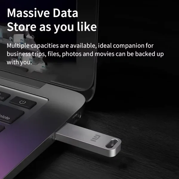XIAOMI USB 3.2 Flash Drive 2TB Metal U Disk High Speed TypeC Memory Stick Waterproof Storage PC Phone Data Transfer Portable Hot