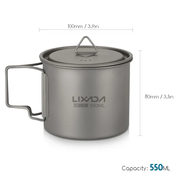 ☕️ كأس التيتانيوم الفاخر من "Lixada" للأنشطة الخارجية! 🌟