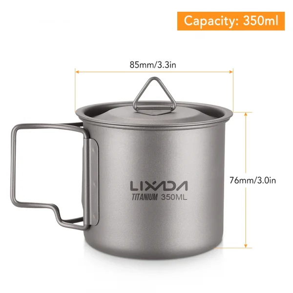 ☕️ كأس التيتانيوم الفاخر من "Lixada" للأنشطة الخارجية! 🌟