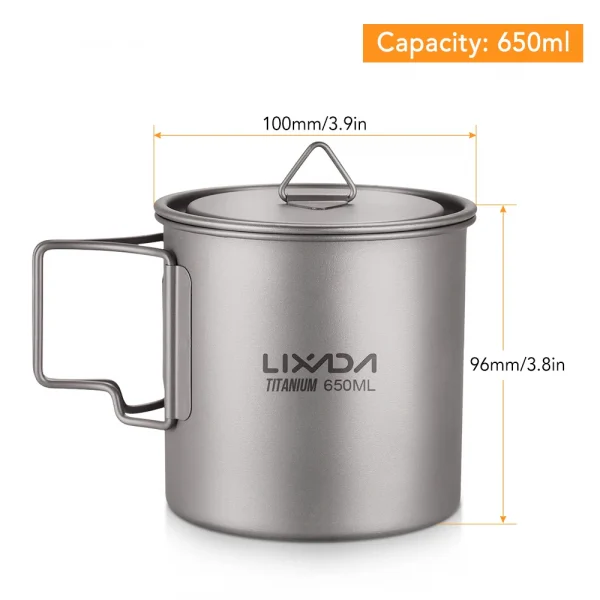 ☕️ كأس التيتانيوم الفاخر من "Lixada" للأنشطة الخارجية! 🌟