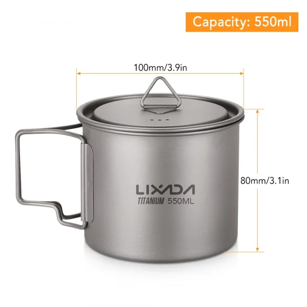 ☕️ كأس التيتانيوم الفاخر من "Lixada" للأنشطة الخارجية! 🌟