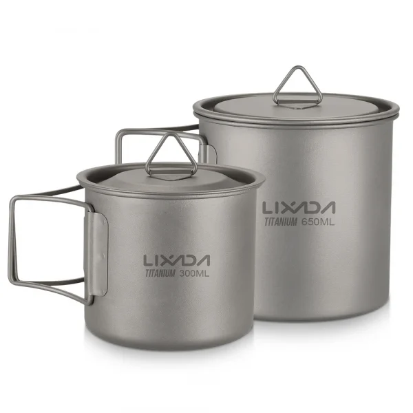 ☕️ كأس التيتانيوم الفاخر من "Lixada" للأنشطة الخارجية! 🌟